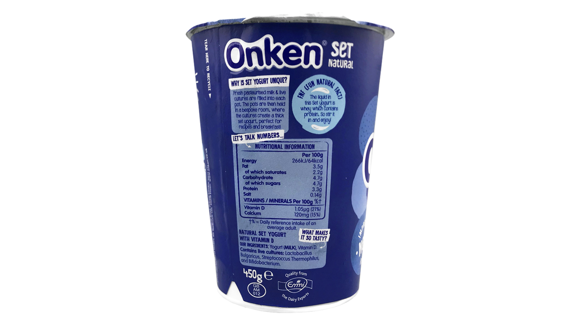 Onken Natural Set Yoghurt 450g 4