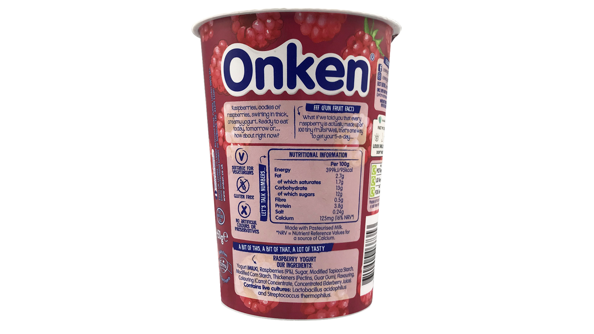 Onken Rasberry Yogurt 500g 3