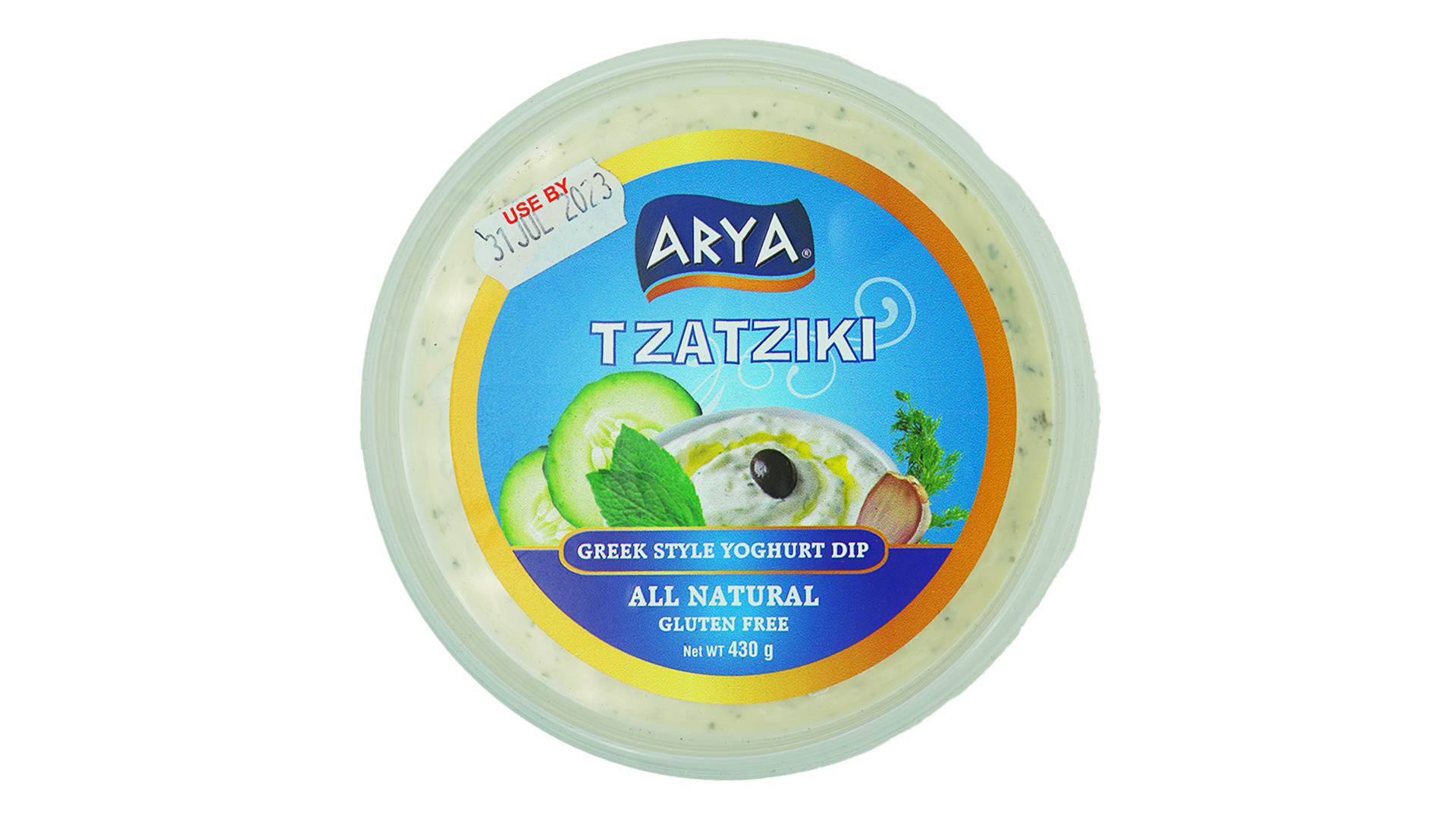 Arya tzatziki greek style yoghurt dip 430g 1
