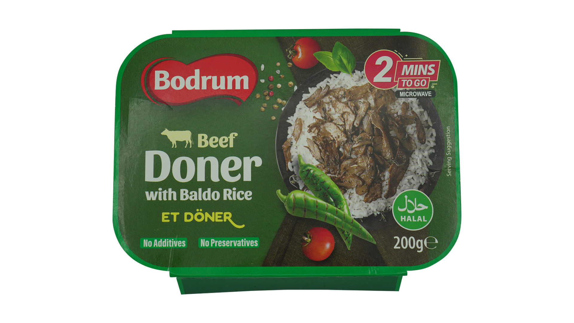 Bodrum beef doner with baldo rice 200g 1