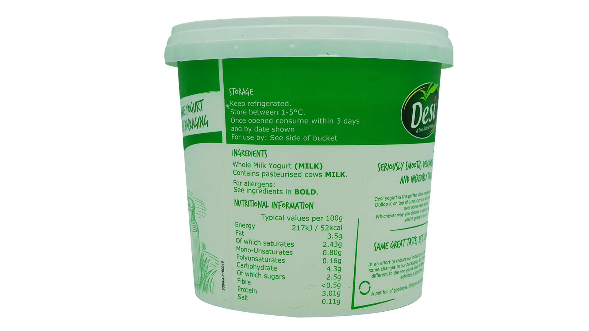 Desi natural live set yogurt 1kg 4