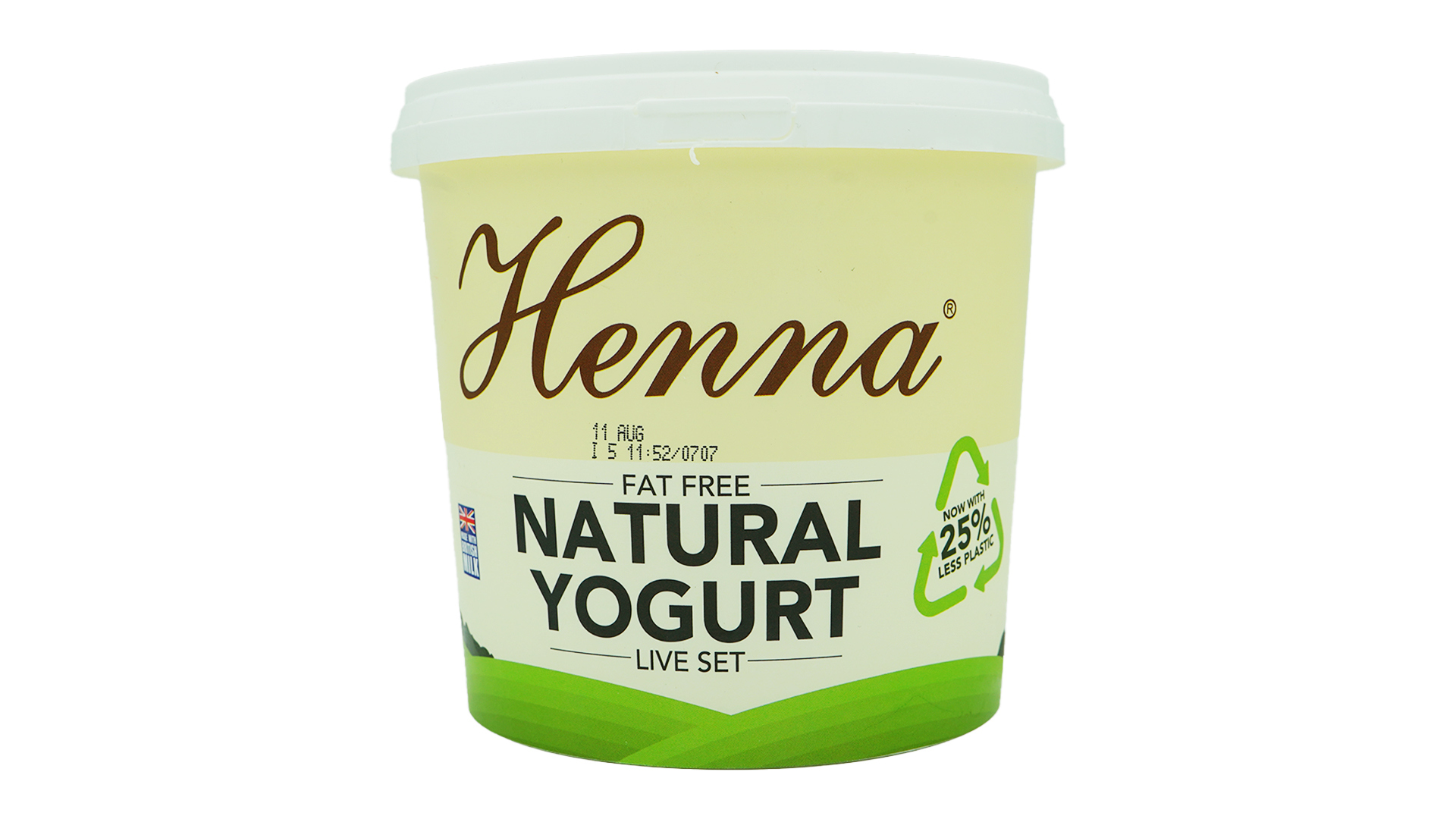 Henna fat free natural yogurt live set 1kg 2