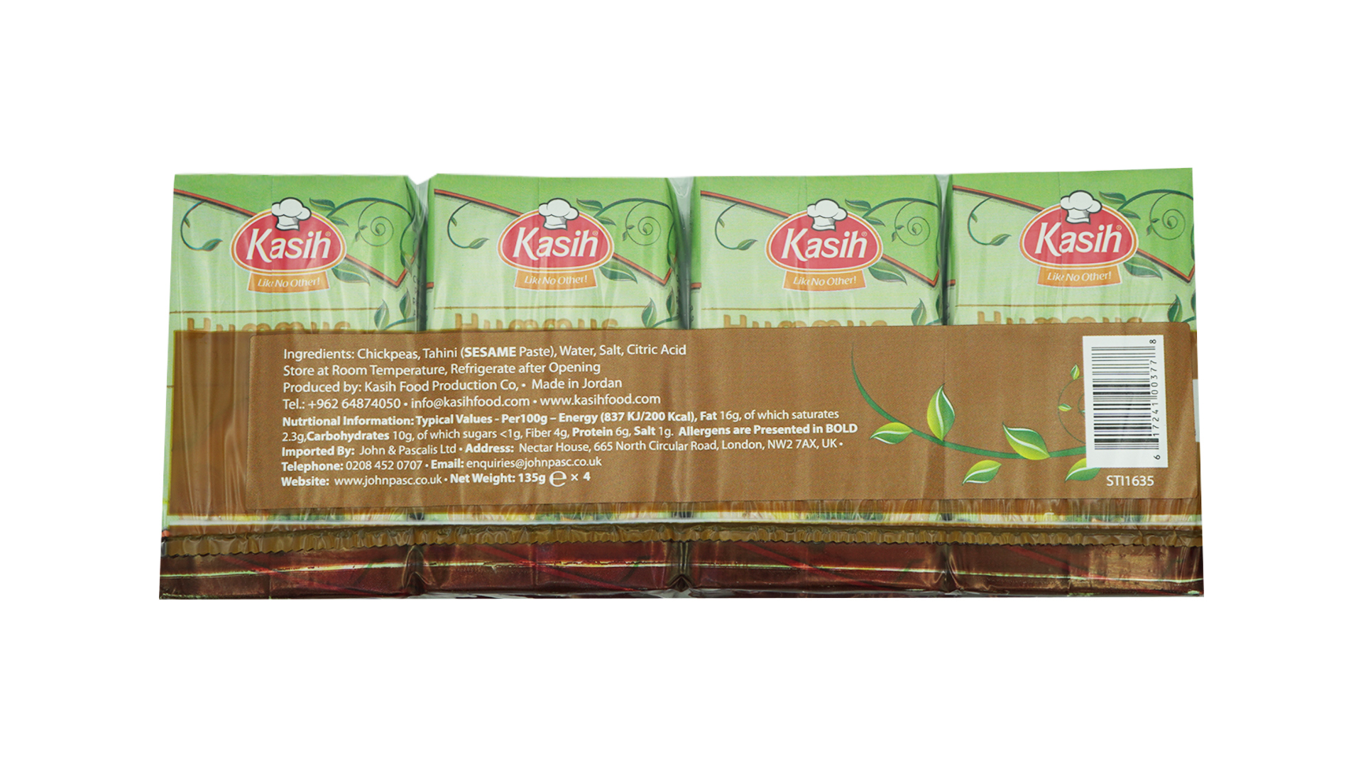 Kasih hummus tahini 4 pack 2